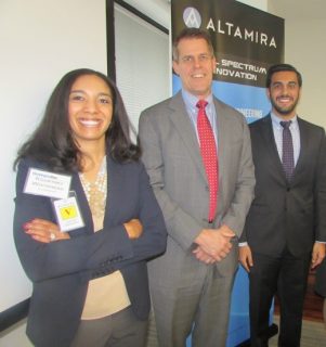Kourtney Whitehead (accelHRate), Ted Davies (Altamira), Kartik Verma (Deloitte) 