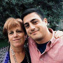 Donna Morea with her son, Adam Chandler