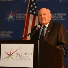CACI International Executive Chairman and Chairman of the Board Dr. J. (Jack) Phillip London was honored by the Northern Virginia Chamber of Commerce with the 2016 Lifetime Distinguished Service Award for his commitment and contributions to help veterans succeed in business in the Greater Washington region